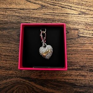NEW Juicy Couture Pave Crystal Heart Charm